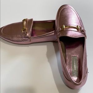 New from Macy’s  INC pink flat shiny shoes Size 7